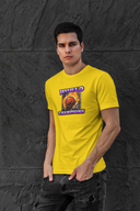 World Champions Half Sleeve Yellow Round Neck T-Shirt for Men by Hello Swanky