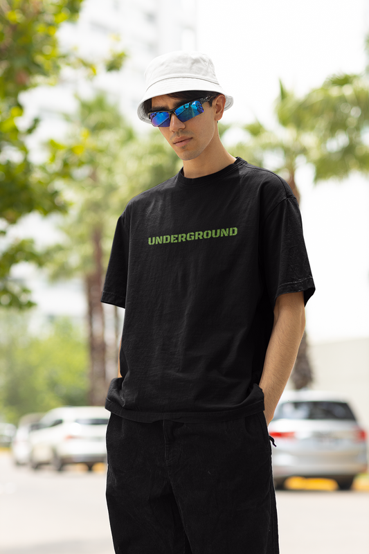 Underground Black Unisex Oversized T-Shirt for Street Outfits