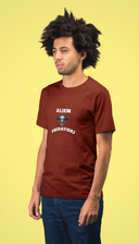 Alien Half Sleeve Maroon Round Neck T-Shirt for Men by Hello Swanky