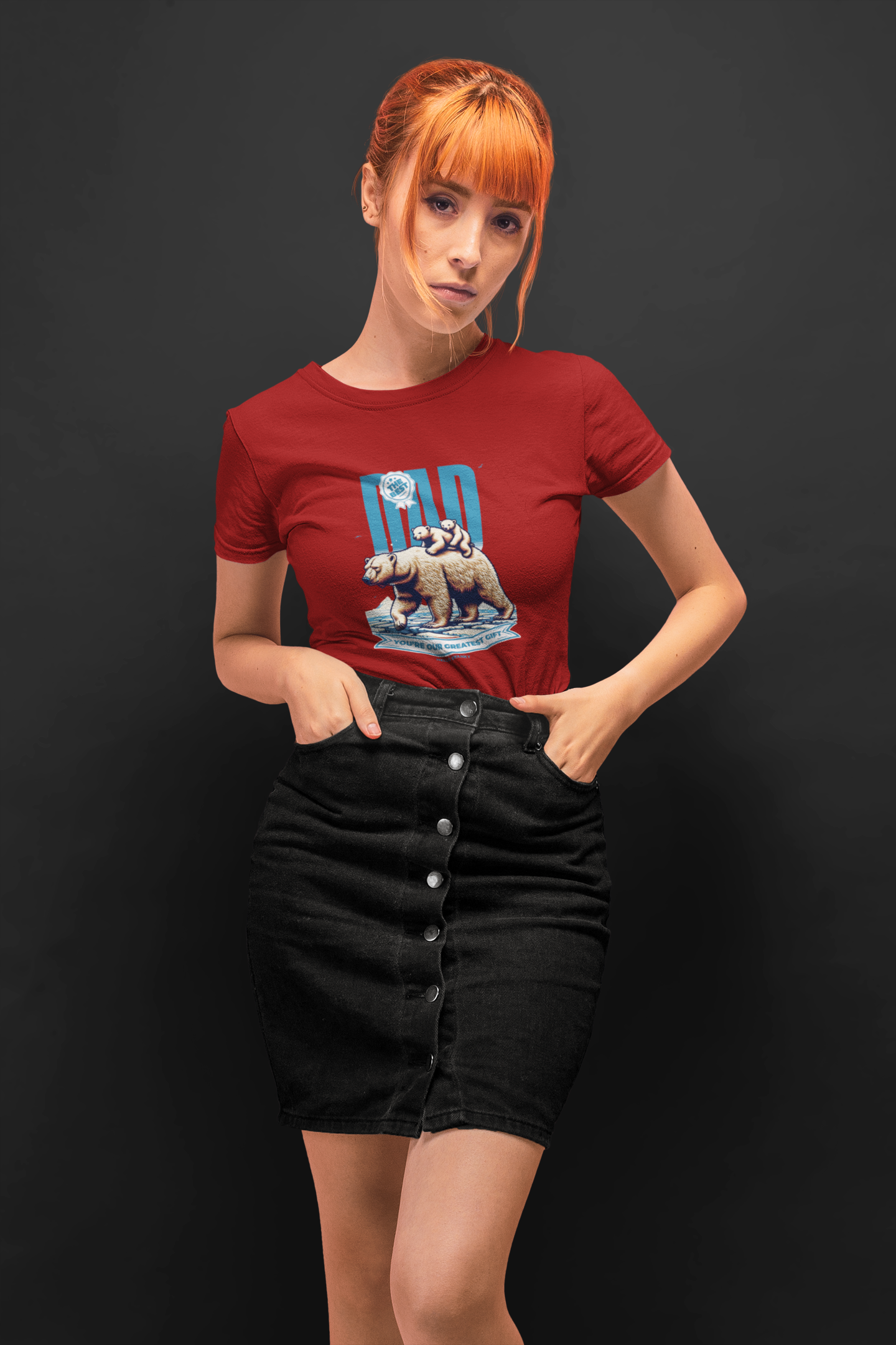 The best dad half sleeve maroon round neck t-shirt for women by hello swanky