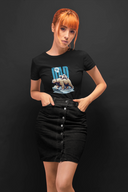 The Best Dad Half Sleeve Black Round Neck T-Shirt for Women by Hello Swanky