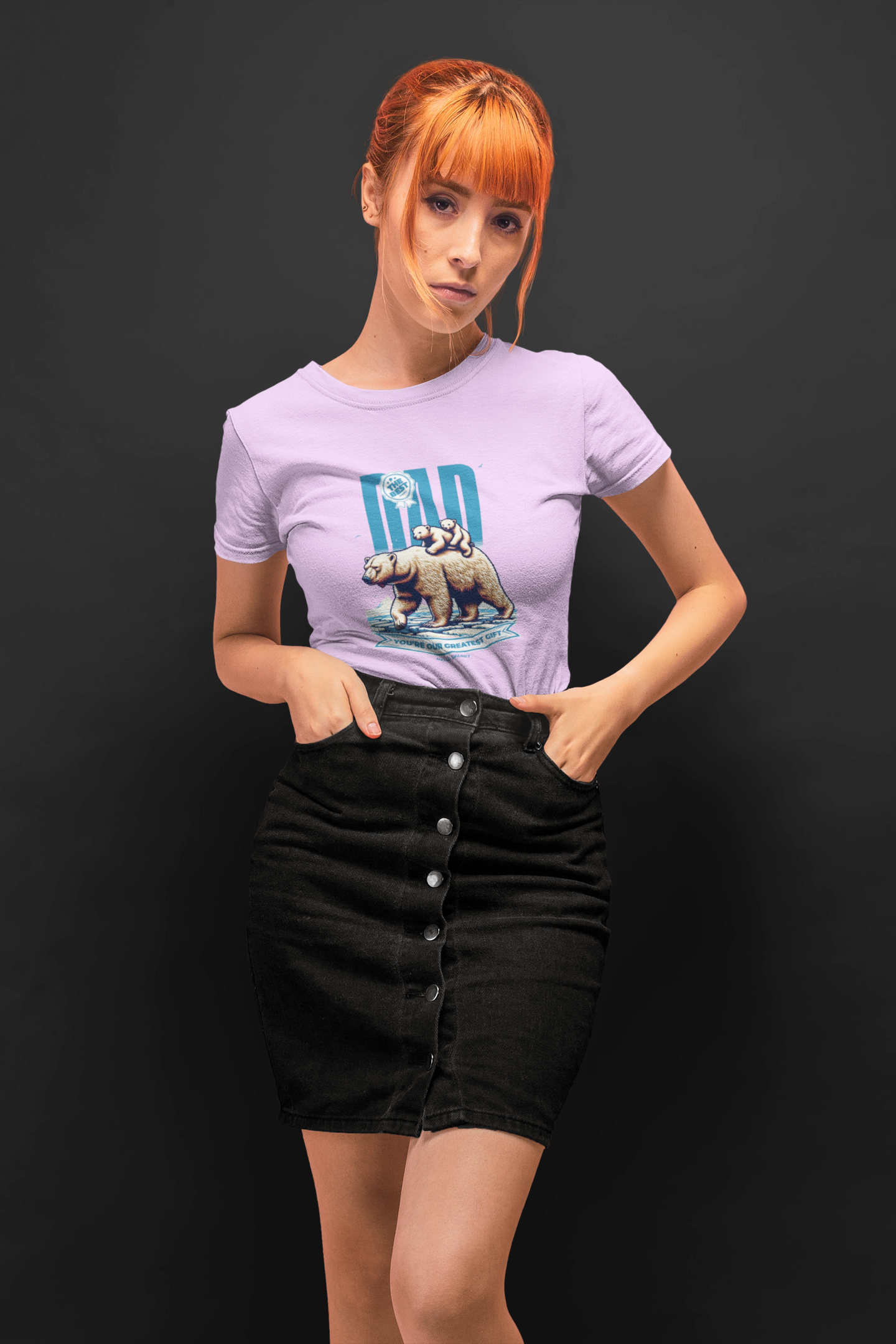 The best dad half sleeve lavender round neck t-shirt for women by hello swanky
