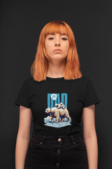 The best dad half sleeve black round neck t-shirt for women by hello swanky - s