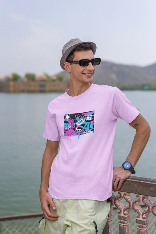 Street Art Half Sleeve Round Neck T-Shirt Casual Tees